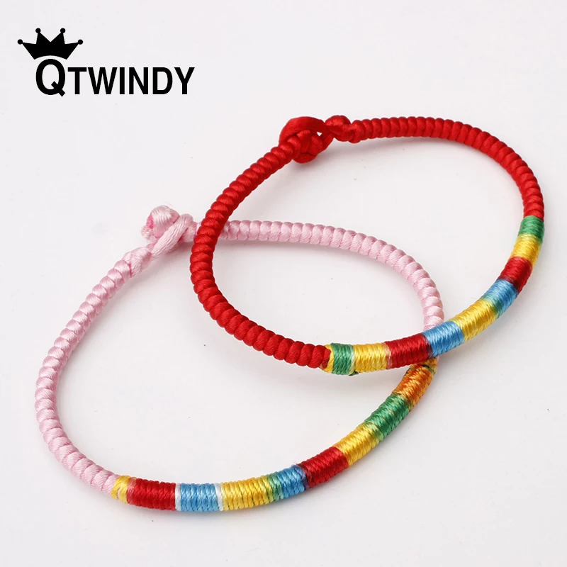 

Simple Fashion colorful rainbow bracelet boho Top Quality trendy jewelry Lucky Charm Bracelets & Bangles For Women Men Handmade