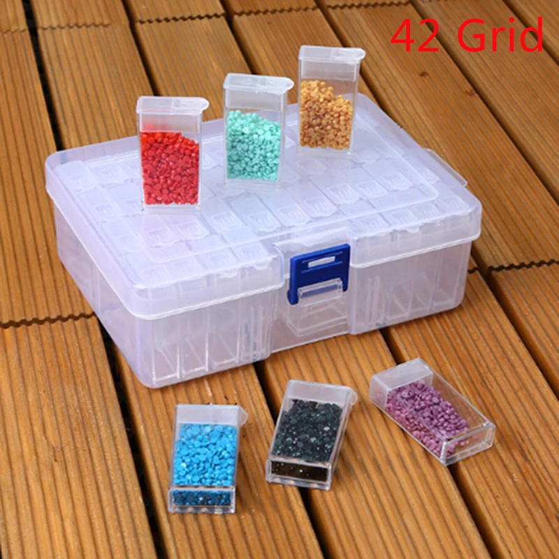 

42Lattices Dismountable Cross Stitch Cases Storage Organizer Home Storage Diamond Embroidery Accessories diamond painting Boxes