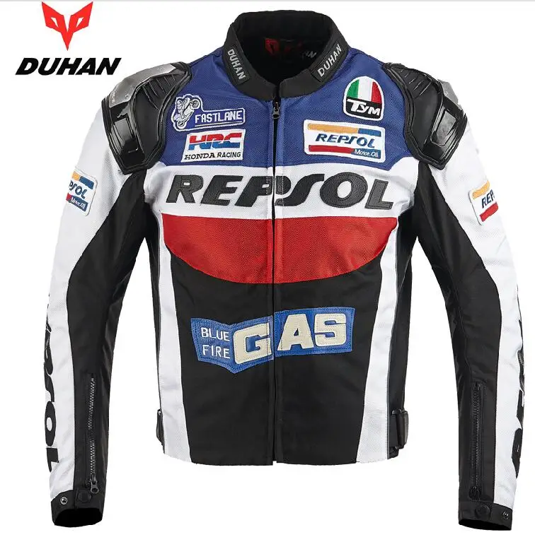 Atest DUHAN moto Racing куртки moto rbike REPSOL moto rcycle куртка для верховой езды наивысшего качества - Цвет: Синий