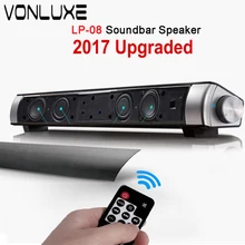 Upgraded HIFI Portable Bluetooth 10w Soundbar Remote Control Wireless Speaker Amplifier Stereo Sound Bar with Mic