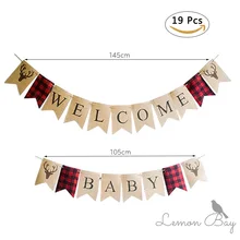 Babyshower Lumberjack серии Добро пожаловать украшения для детской вечеринки художественное оформление стены baby shower