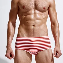 A815 мужские сексуальные спортивные шорты для купания Шорты трусы летние пляжные шлепанцы сандалии летние пляжная одежда для плавания Sunga, красные, черные, синие, купальный костюм в полоску для мужчин banador hombre