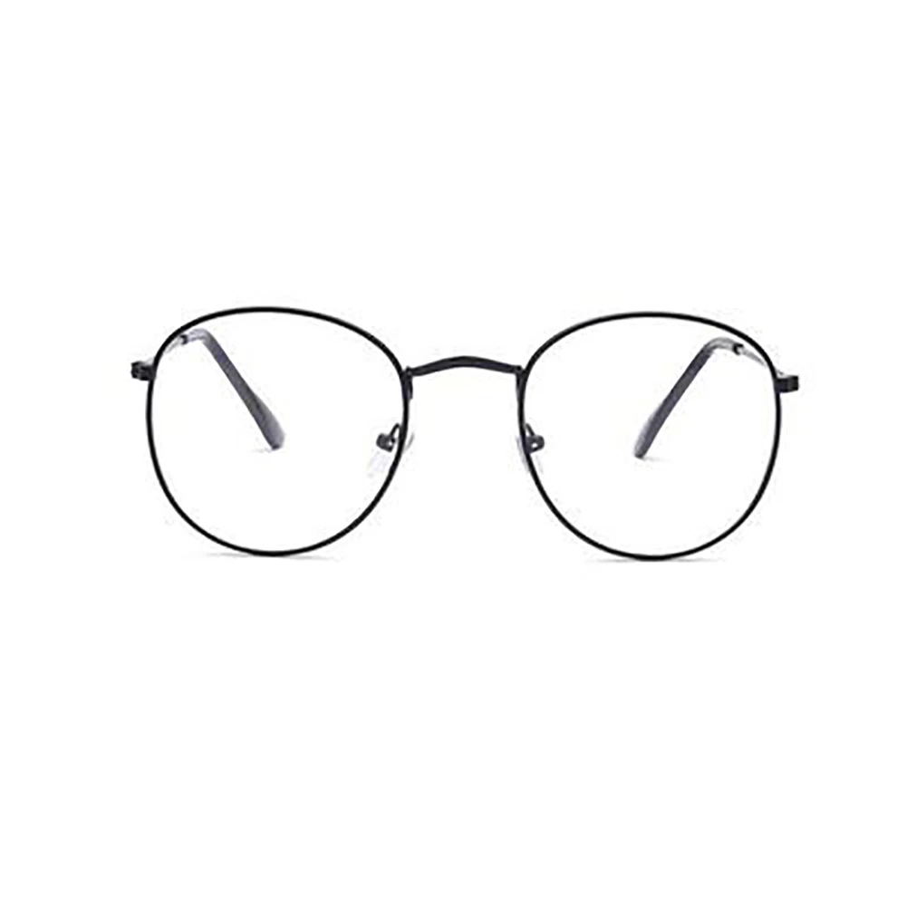 1 шт. модные классические Золотое металлическое обрамление очки Классические винтажные стильные оптические очки - Цвет оправы: Black