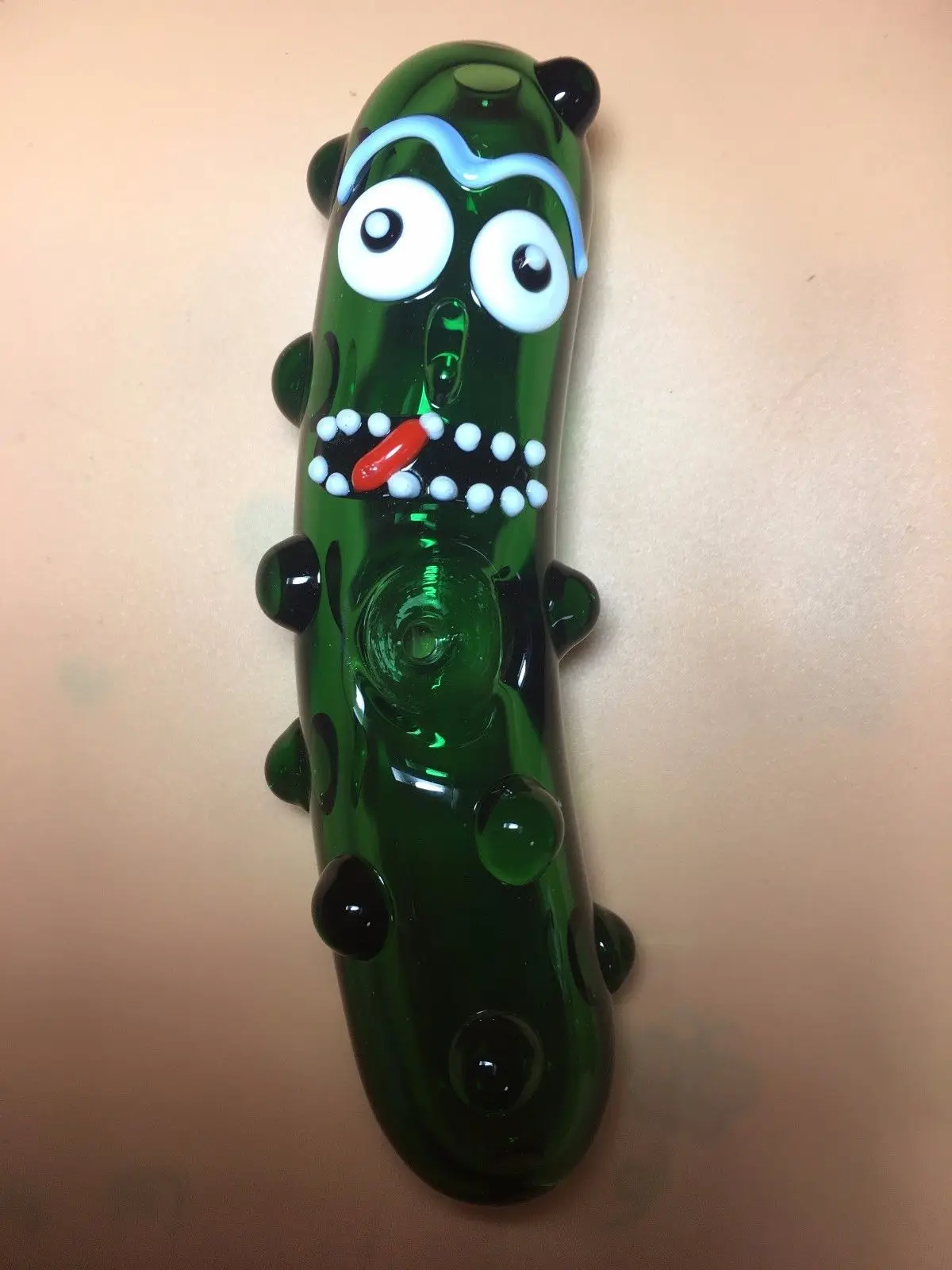 Funny Pickle Rick Glass Pipe glass Bong Smoking Pipes bowl hookah |