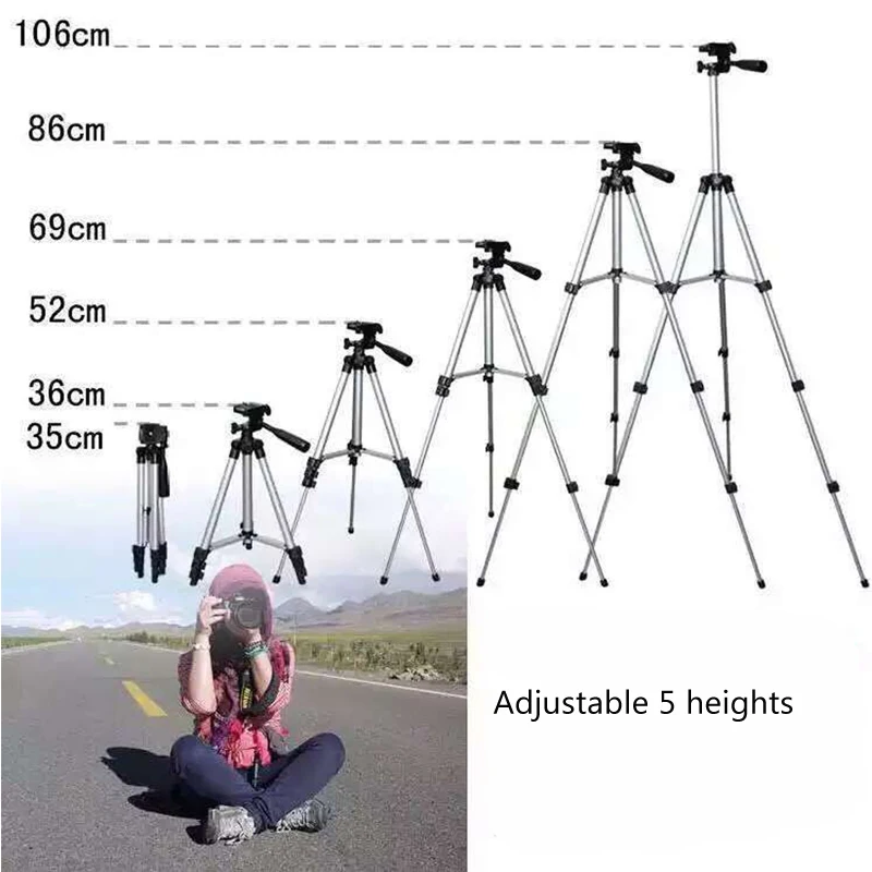 Best Outdoor Extendable Mobile Smart Phone Digital Camera Tripod Stand Mount Holder Clip Set for Canon for iPhone Xiaomi Huawei