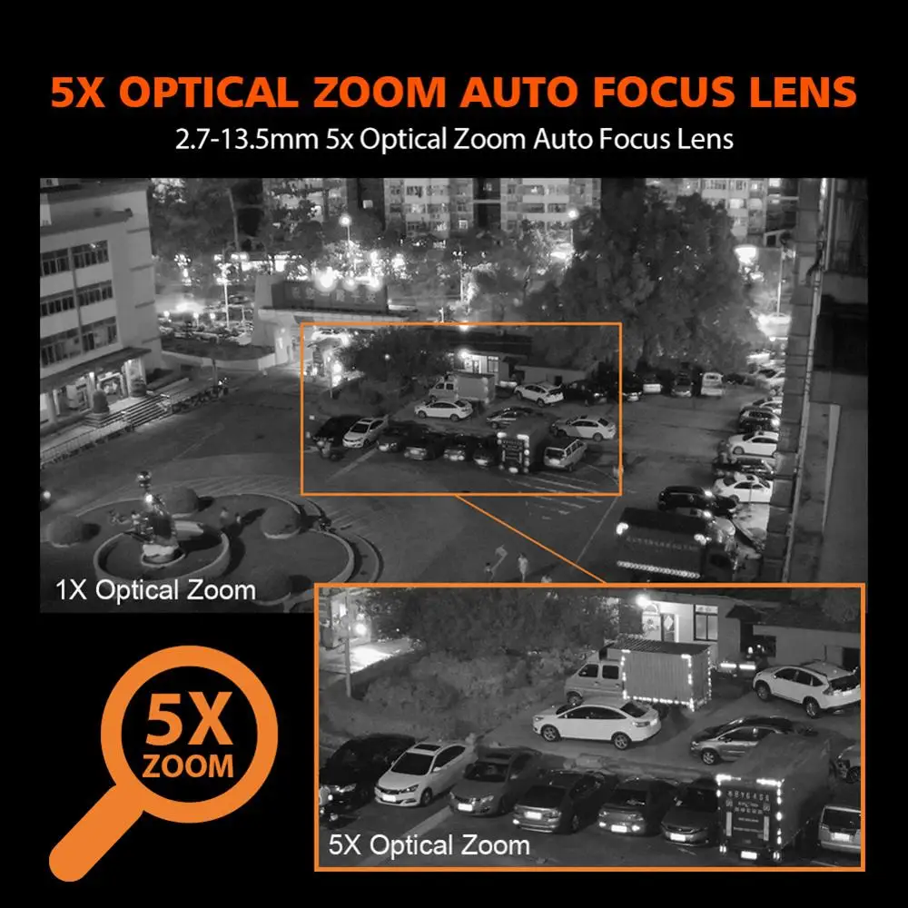 5X Optical Zoom Wireless PTZ IP Camera Wifi/4G 5MP 8MP AI Auto Tracking Outdoor Video Surveillance Home Security Camera P2P 5