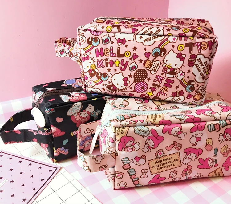 

New Little Twin Stars My Melody Tsum Tsum Women Foldable Cosmetic Bag Large Capacity Toiletry Bag Travel Storage Bag Organizer