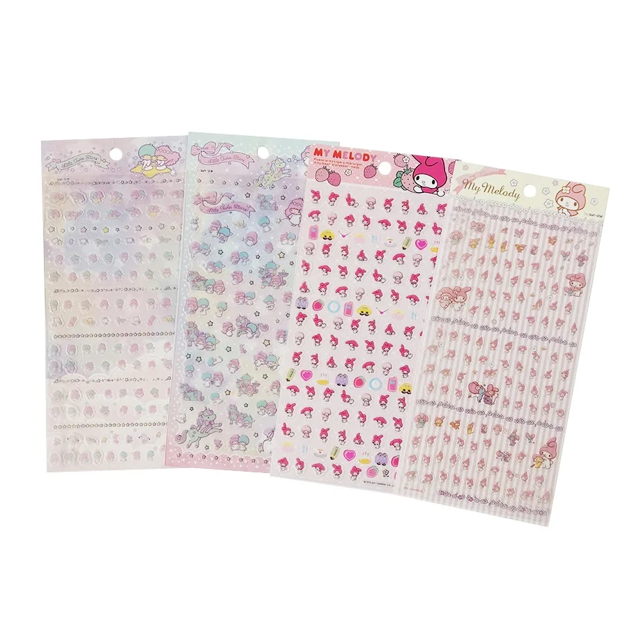 

20 Pcs/lot My Melody Twin Star PVC Stickers For Diary Decorative Scrapbooking Stick Label Diary Stationery Album Stickers