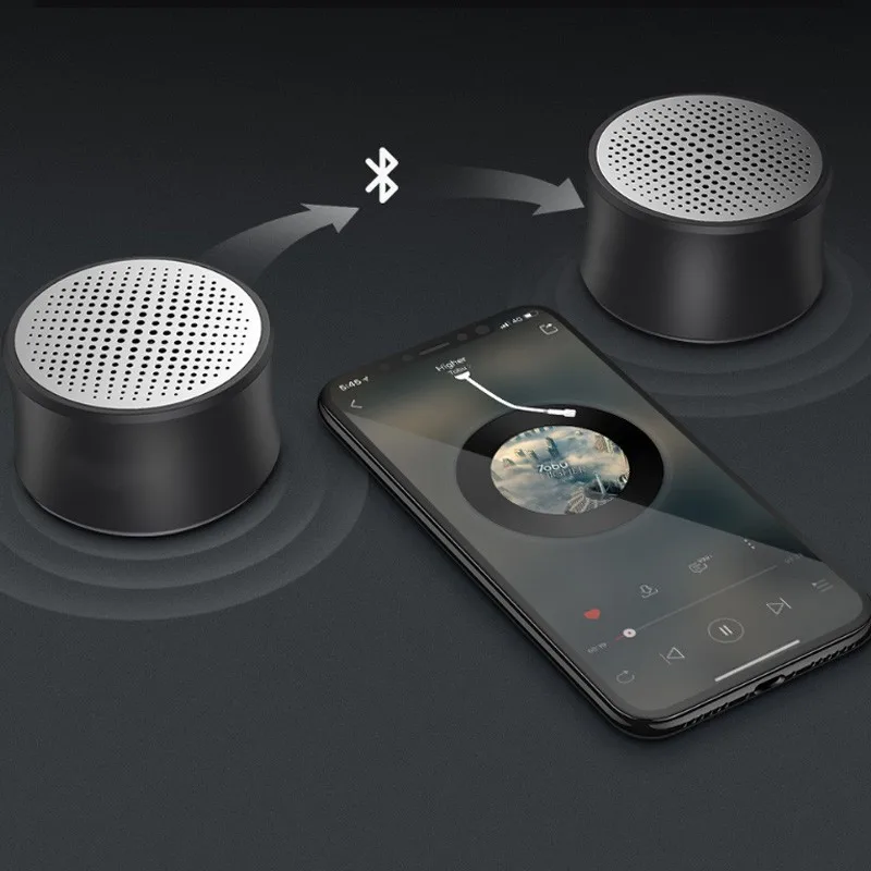 

Portable Bluetooth Speaker R9S Small Steel Gun TF Card HD Noise Reduction With Microphone Music Player Wireless Speaker