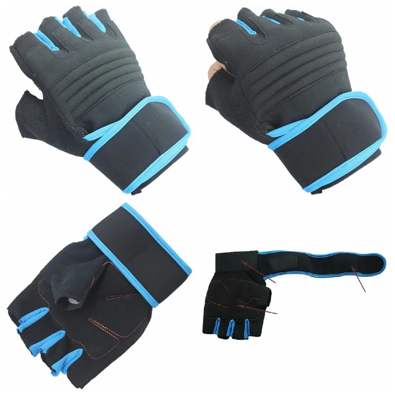 Велосипедные перчатки Половина Finger Для женщин Для мужчин ударопрочность противоскользящие Handwear боксерские гантели Training защитные аксессуары