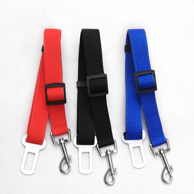 

1PC Dog Seat Belt Puppy Dog Seat Belts Harness Lead Clip Pet Dog Supplies Safety Lever Auto Traction Products Car Accessories