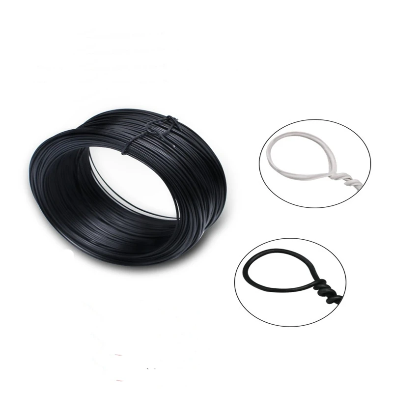 Cable amarre de Zinc, diámetro de 0,5mm, 0,7mm, 0,9mm, 1,2mm, correa de amarre, negro y blanco|Abrazaderas de cables| - AliExpress