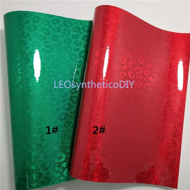 

1PC 21X29CM TPU Leopard Glitter Faux Leather Fabric, Synthetic Leather Fabric Sheets For Making Bows LEOsyntheticoDIY T239