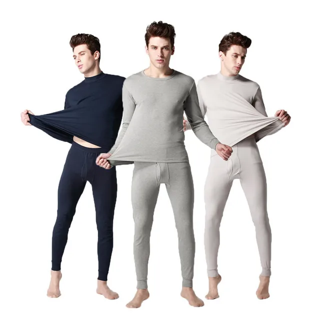 Buy High Quality 100 Cotton Long Johns Men Set Low