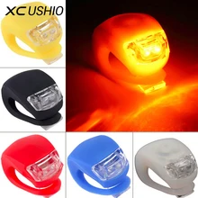 1pc Silicone Bike Bicycle Cycling bicicletas Head Front Rear Wheel LED Flash Safety Velo Light Lamp