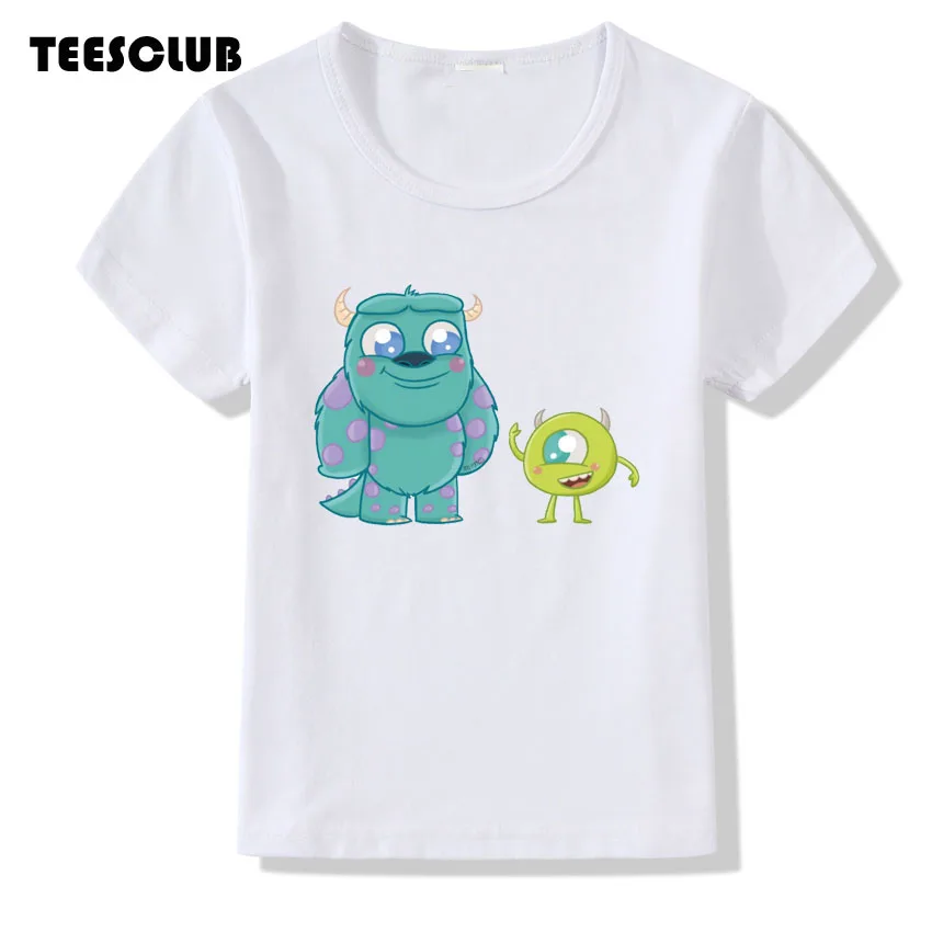 TEESCLUB/футболка с монстрами футболка для маленьких мальчиков летняя футболка с короткими рукавами, одежда Детские Забавные топы с круглым вырезом, Детская рубашка