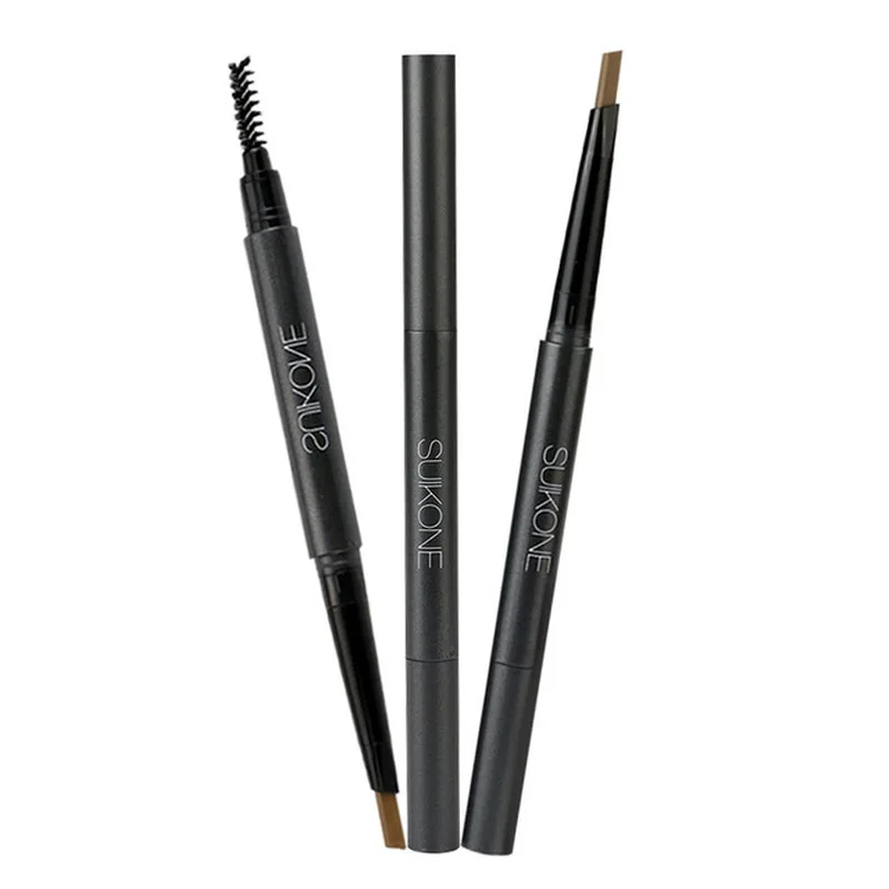 

Double head Eyebrow Pencil Waterproof Smudge-proof Brow Pencil with Brow Brush Makeup Automatic Eye Brow Make Up 2019 New