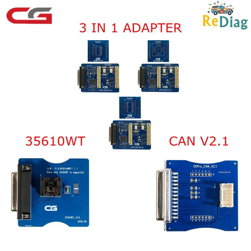 

HC705/908 AM29FXXX AM29Blxxx 3 in 1 Adapter / 35160WT / CAN V2.1 ADAPTER For CGDI CG PRO 9S12 Key Programmer