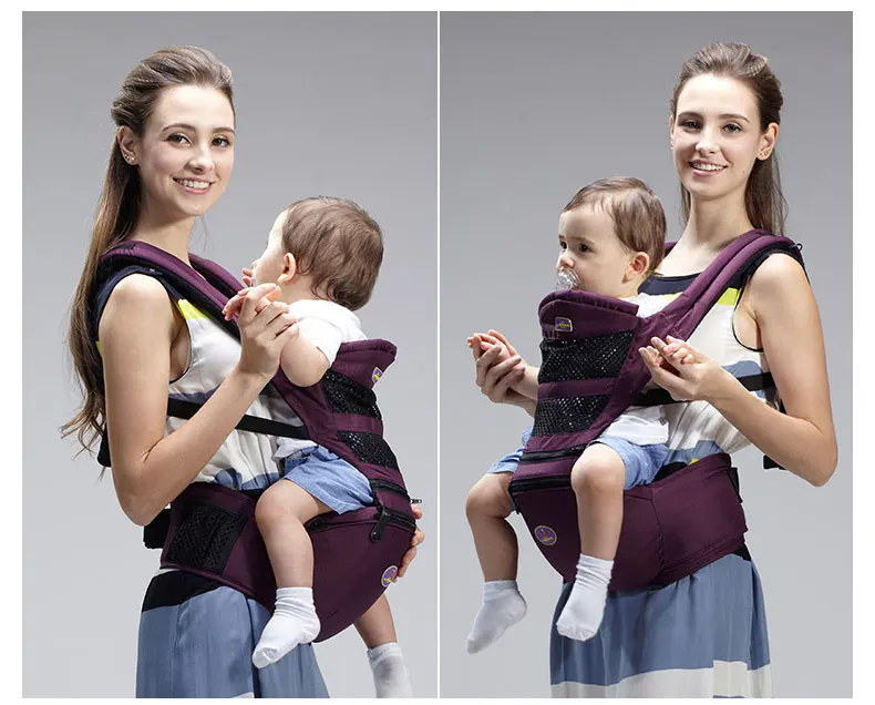 Aiebao 0-36 месяцев дышащие Детские Хип сиденья кенгуру слинг рюкзак мешок Обёрточная бумага детские кенгуру Новый 2017