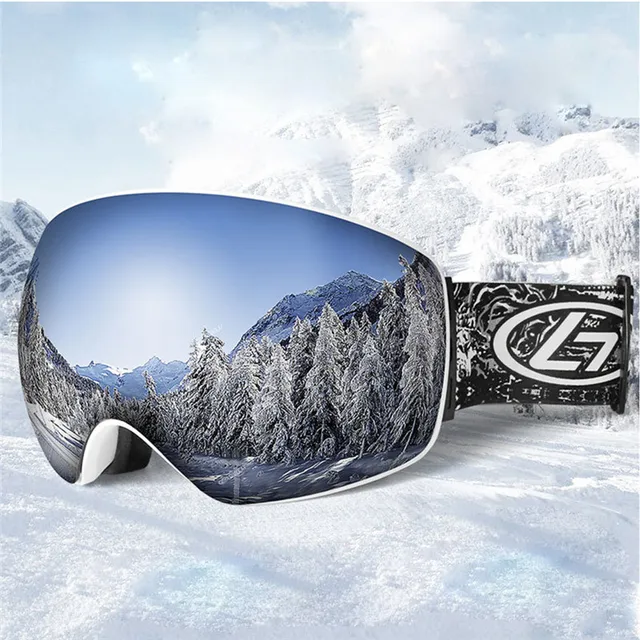 US $16.49 Ski Goggles Double Layers UV400 Antifog Big Ski Mask Glasses Skiing Men Women Snow Snowboard Goggl