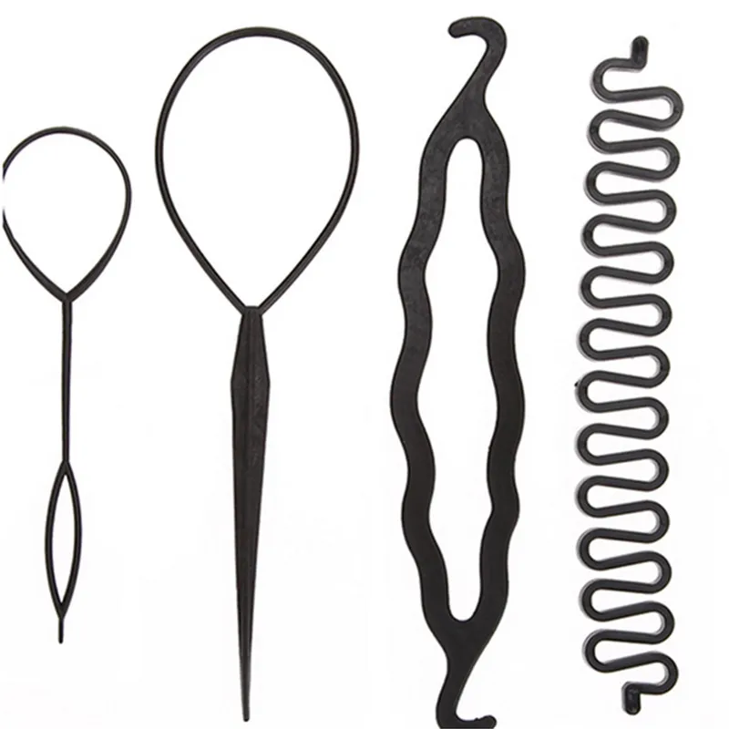 New Arrival 4pcs/set Magic Hair Braiding Twist Curler Set Hairpin Holding Braiders Pull Hair Ponytail DIY Tool Styling Tool Kit New Arrival 4pcs/set Magic Hair Braiding Twist Curler Set Hairpin Holding Braiders Pull Hair Ponytail DIY Tool Styling Tool Kit