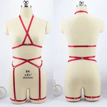 Женское боди на бретелях фетиш одежда кроп Топ и низ клетка бюстгальтер жгут трусы БДСМ 90's Подвязки Пояс Подвязки из полиэстера