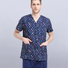 Хирургическая Кепка с животным принтом мужской костюм медика стоматологическая клиника Рабочий Топ больница и животное wo мужской скраб набор Униформа