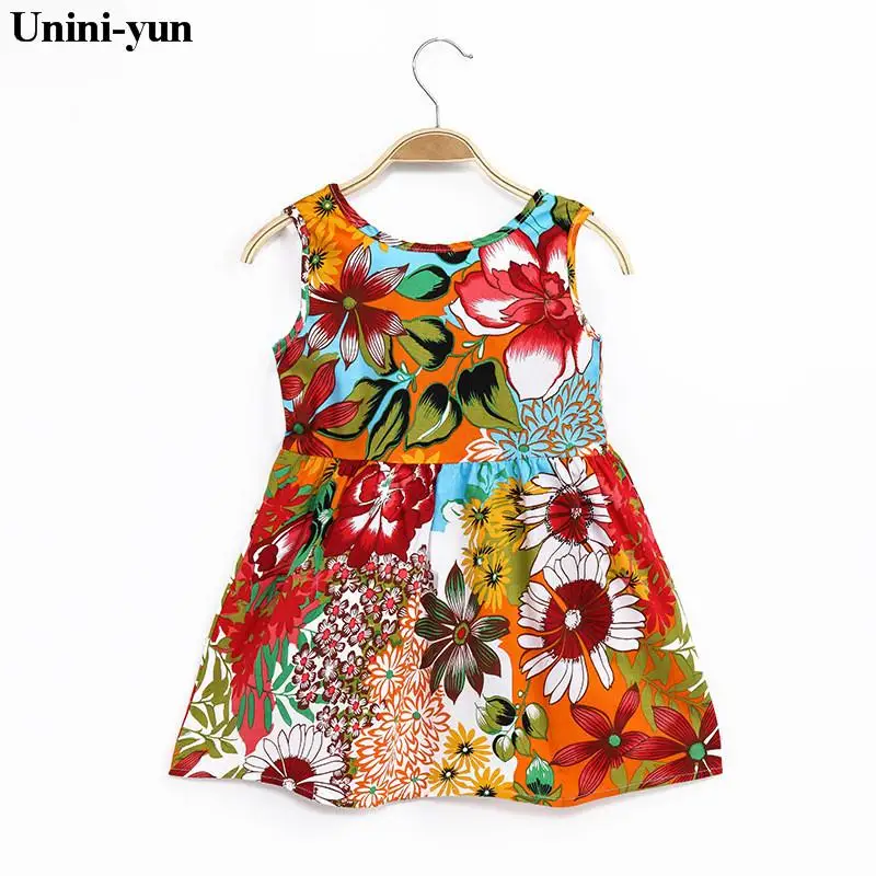 

Unini-yun New Summer Baby Girl Dress Princess 18M-8t Birthday Toddler Girl Dot KIDS Dresses Baby Girls Cotton Clothes baby cloth