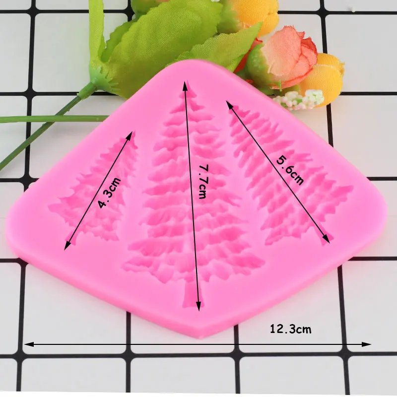Помадка торт Силиконовая форма Рождественская елка лист форма для шоколадного печенья DIY кухня украшение торта, выпечки инструмент форма для мыла