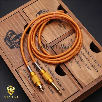

Top Wool Knitted RCA Copper Tattoo Power Clip Cord Supply Orange - TCC08#