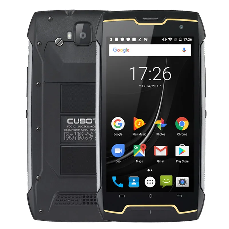 Cubot Kingkong MT6580 четырехъядерный мобильный телефон Android 7,0 смартфон 2 Гб ОЗУ 16 Гб ПЗУ IP68 Водонепроницаемый разблокированный мобильный телефон - Цвет: Black