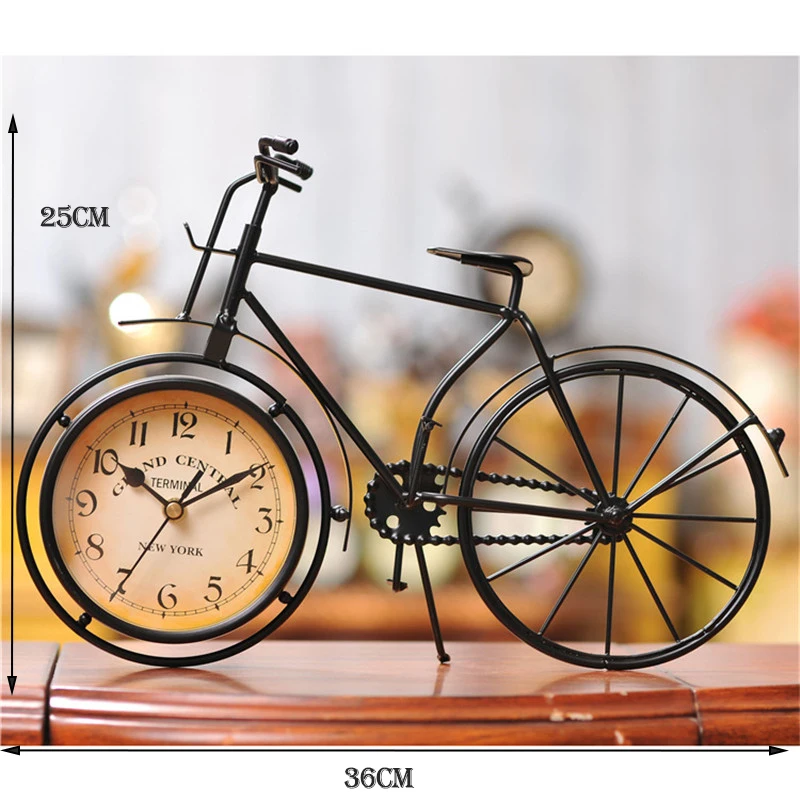Винтажные часы в форме велосипеда современный дизайн Висячие винтажные бесшумный Декор часов большие часы домашний декор настольные будильники