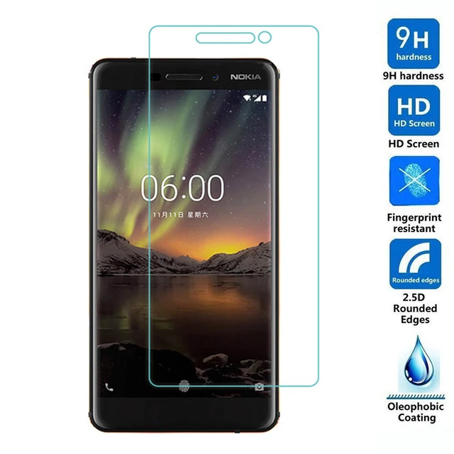 2.5D Закаленное стекло для Nokia 6 2018 защитная пленка 9H Взрывозащищенная ЖК экрана 2018|tempered glass|lcd screen protectorscreen protector