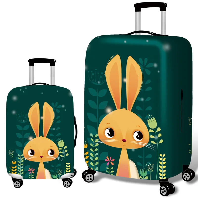 Чехол для чемодана с мультяшным Кроликом, эластичный защитный чехол, 18-32 дюйма, багажные пылезащитные чехлы на колесиках, аксессуары для путешествий