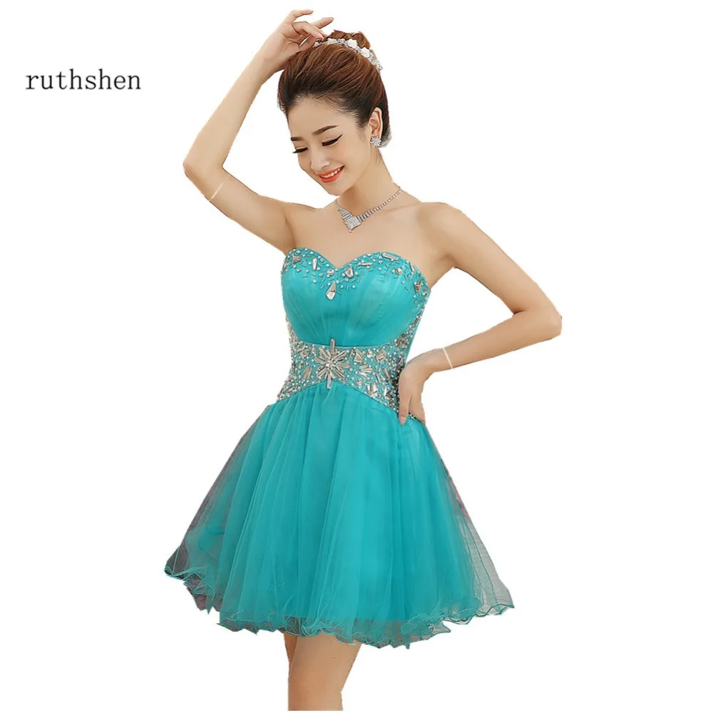 ruthshen Short Prom Dresses Cheap 2018 Turquoise Teens Formal ...