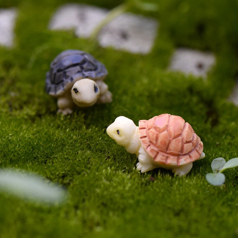 

1PC DIY Microlandschaft Yellow MINI Cute Home Decorations Garden Tortoise Black Succulent Resion