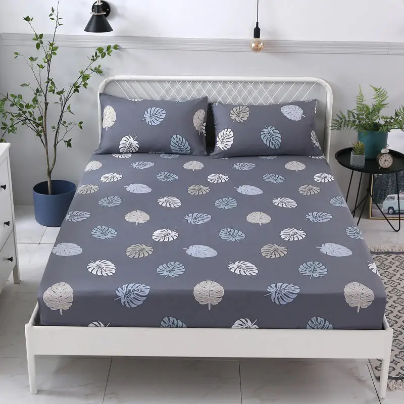 

1Pcs Quality Fitted Sheet Deep 25cm Mattress Cover Printing Bedding Linens Bed Sheets With Elastic 120*200/150*200/180*200cm