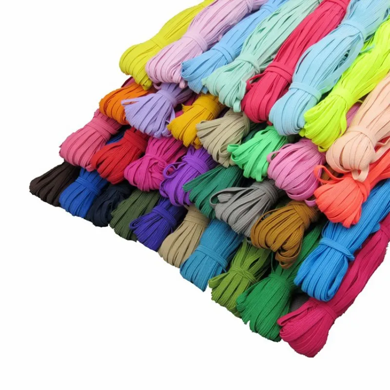 

30m Colorful 6mm High-elastic Elastic Bands Rope Rubber Band Line Spandex Ribbon Sewing Lace Trim Waist Band Garment Accessory