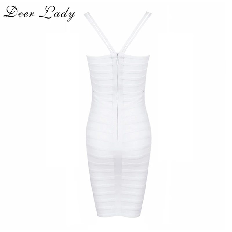 Женское облегающее платье из вискозы с V образным вырезом|white spaghetti strap dress|bandage