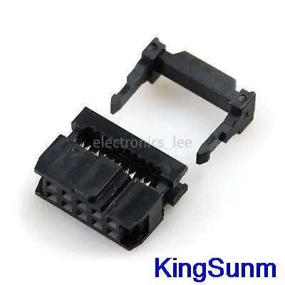 

Free shipping 10pcs IDC FC-10 Connector 10 PIN Female Header 2.54 mm