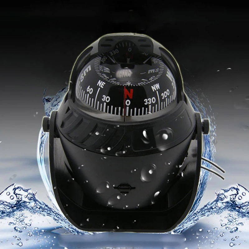Vehicle Guide Ball Ship Compass LED Lamp Magnetism Deflection Adjust Vehicles And Vessels Special-purpose Navigation Compass Vehicle Guide Ball Ship Compass LED Lamp Magnetism Deflection Adjust Vehicles And Vessels Special-purpose Navigation Compass