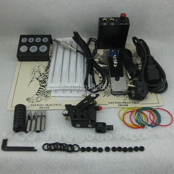 

One Tattoo Machine Mini Power Needles Tips Beginner Kit Set Supply NTKS123