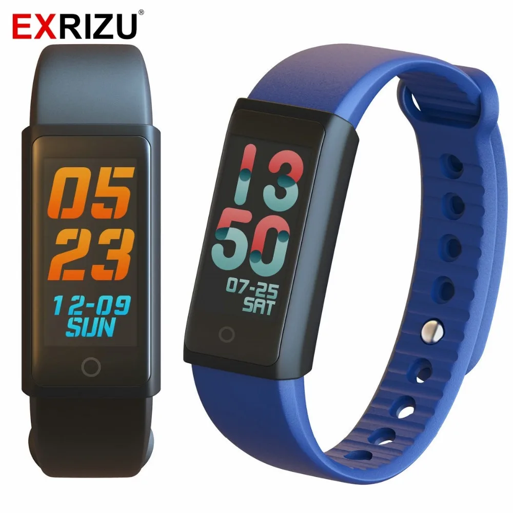 

EXRIZU MOYANG3 Heart Rate Smart Wristband with Color UI HR BP SPO2 Sleep Activity Tracker Message Call Alert Fitness Bracelet