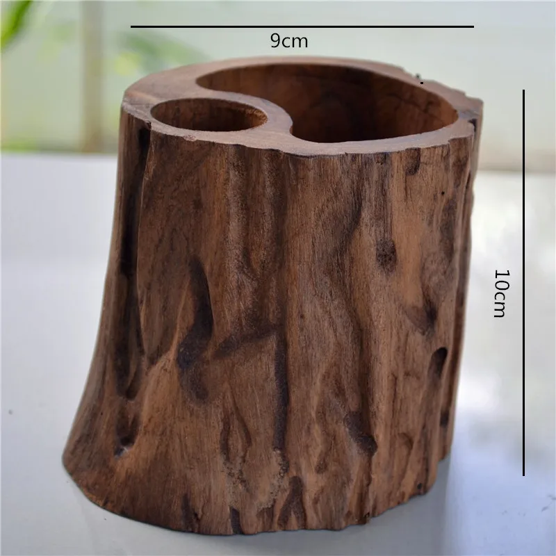 Office pencil holder Thai characteristic handicraft solid wood display creative gift art receiving box handicraft original ecolo