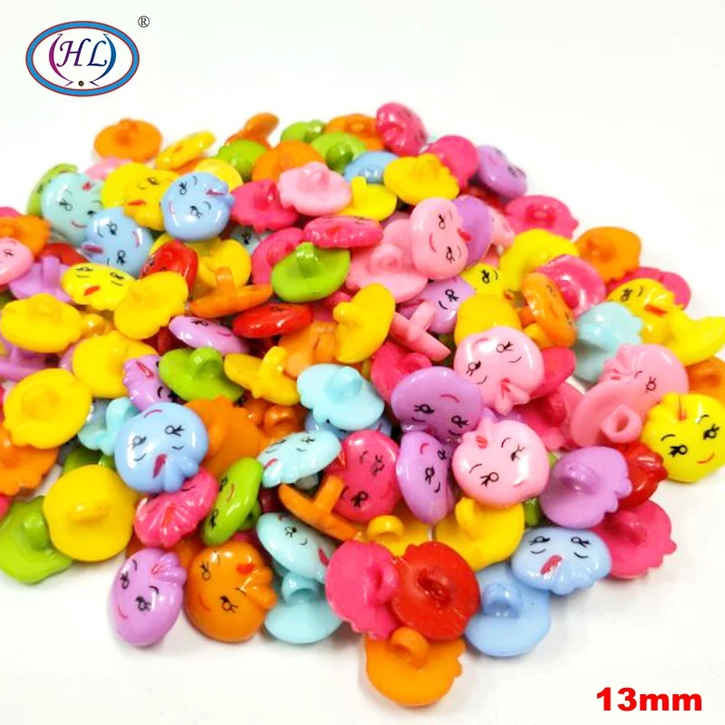 

HL 13MM Apple Shank Plastic Buttons 30/50/100PCS Children's Clothing Sewing Accessories DIY Crafts