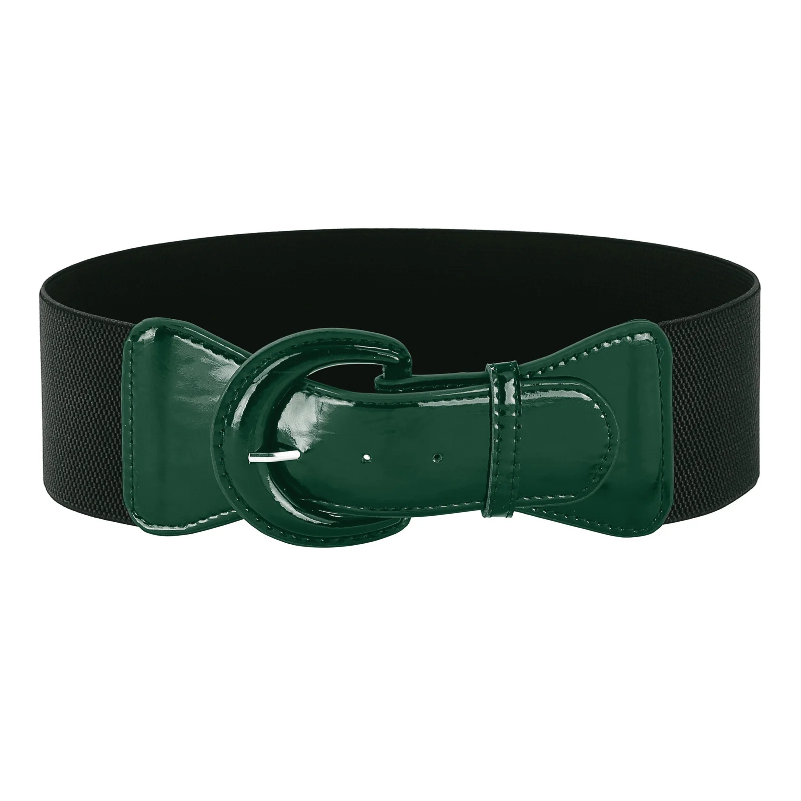 

Fashion Women Belt Accessories Girls Wide Polyurethane Leather Buckle Stretchy Elastic Waist Belt New Hot
