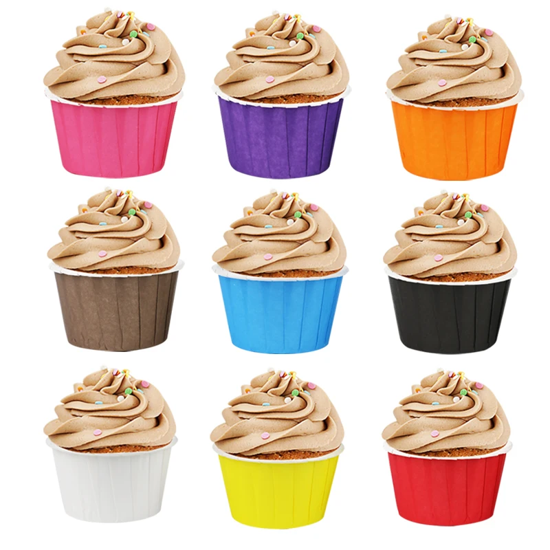 20 шт. в однотонный Чехол кекс вкладыши большого размера 50*40 мм|cupcake liners|muffin casescase