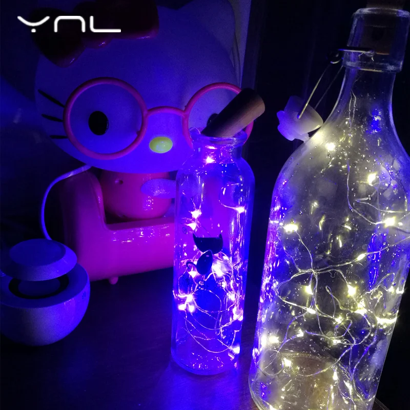 СВЕТОДИОДНАЯ Гирлянда YNL RGB из медной проволоки 2 м пробка в форме пробки для