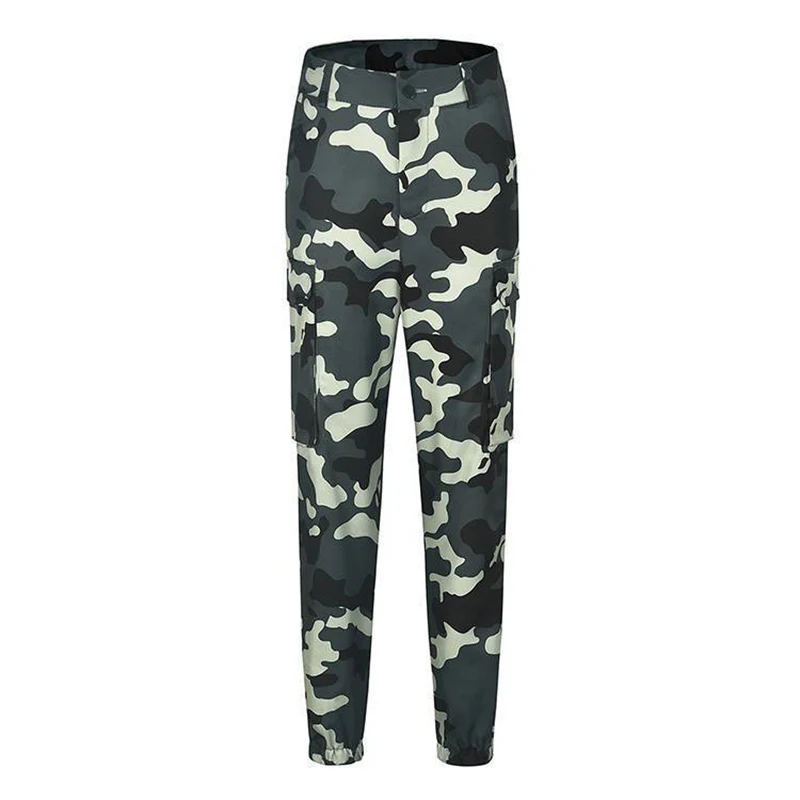 Women's Ladies Summer Spring Camo Cargo Pants Woman High Waist Long Trousers Women Casual Military Army Camouflage Pencil Pants