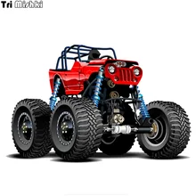 Tri Mishki WCS056 17*11cm bande dessinée hors route voiture 4x4 pour jeep voiture autocollant drôle coloré voiture autocollants auto automobile décalcomanies